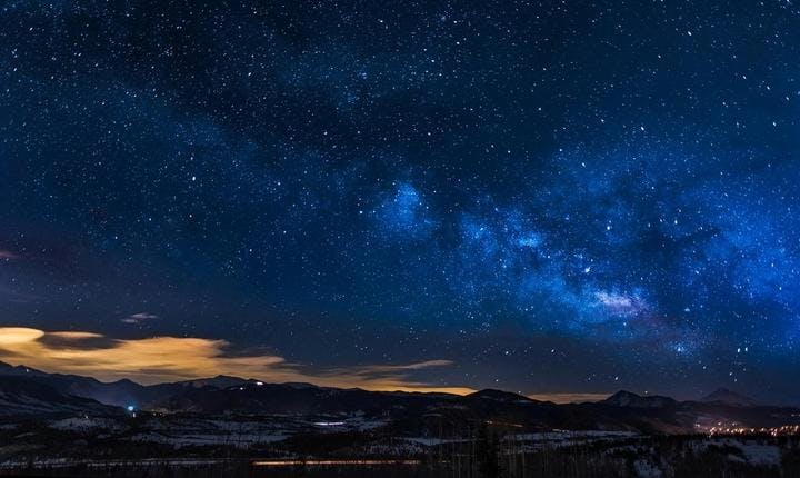 Image of night sky filled with stars